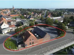 Commerciële eigendom met woning op een privaat grondperceel van 13a 40ca