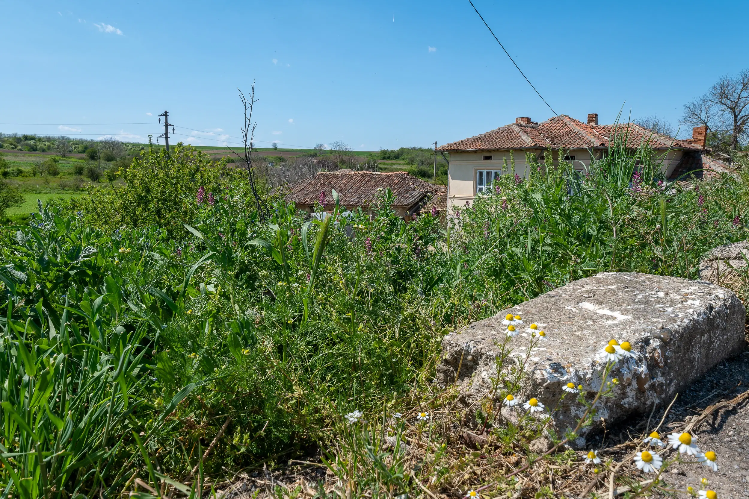 Grote 2-laagse woning, bijgebouwen + 1.110 m² grond in Polkovnik Dyakovo - Bulgarije