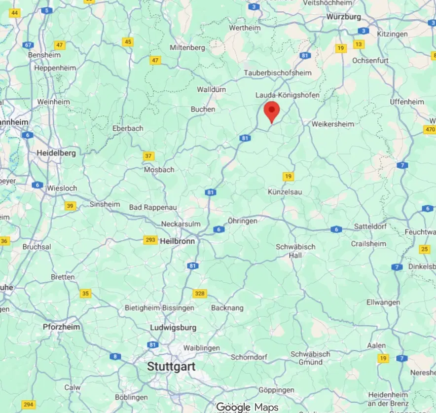 Bouwperceel van 1.025 m² in Boxberg, Wölchingen - Duitsland