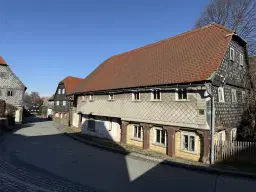 Traditioneel vakwerkhuis in Obercunnersdorf, Bautzen - Duitsland