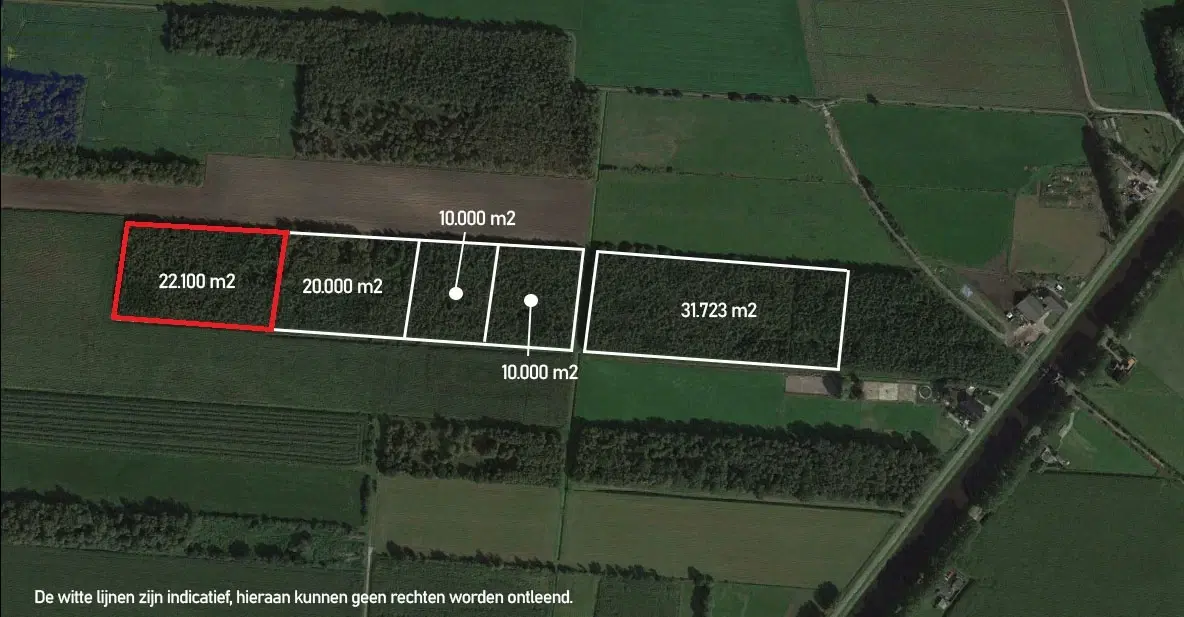 Perceel bosgrond (perceelnummer 1252) nabij het Stieltjeskanaal ong. te Dalen
